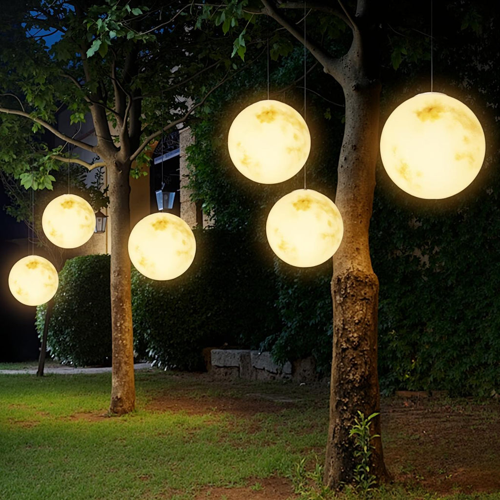 Creative 3D Printed Moon Pendant Light For Bedroom Eco-Friendly Lunar Globe Chandelier