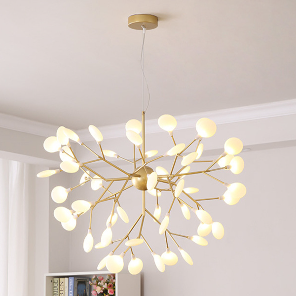 Modern Firefly LED Chandelier - Nordic Leaf Branch Pendant Light