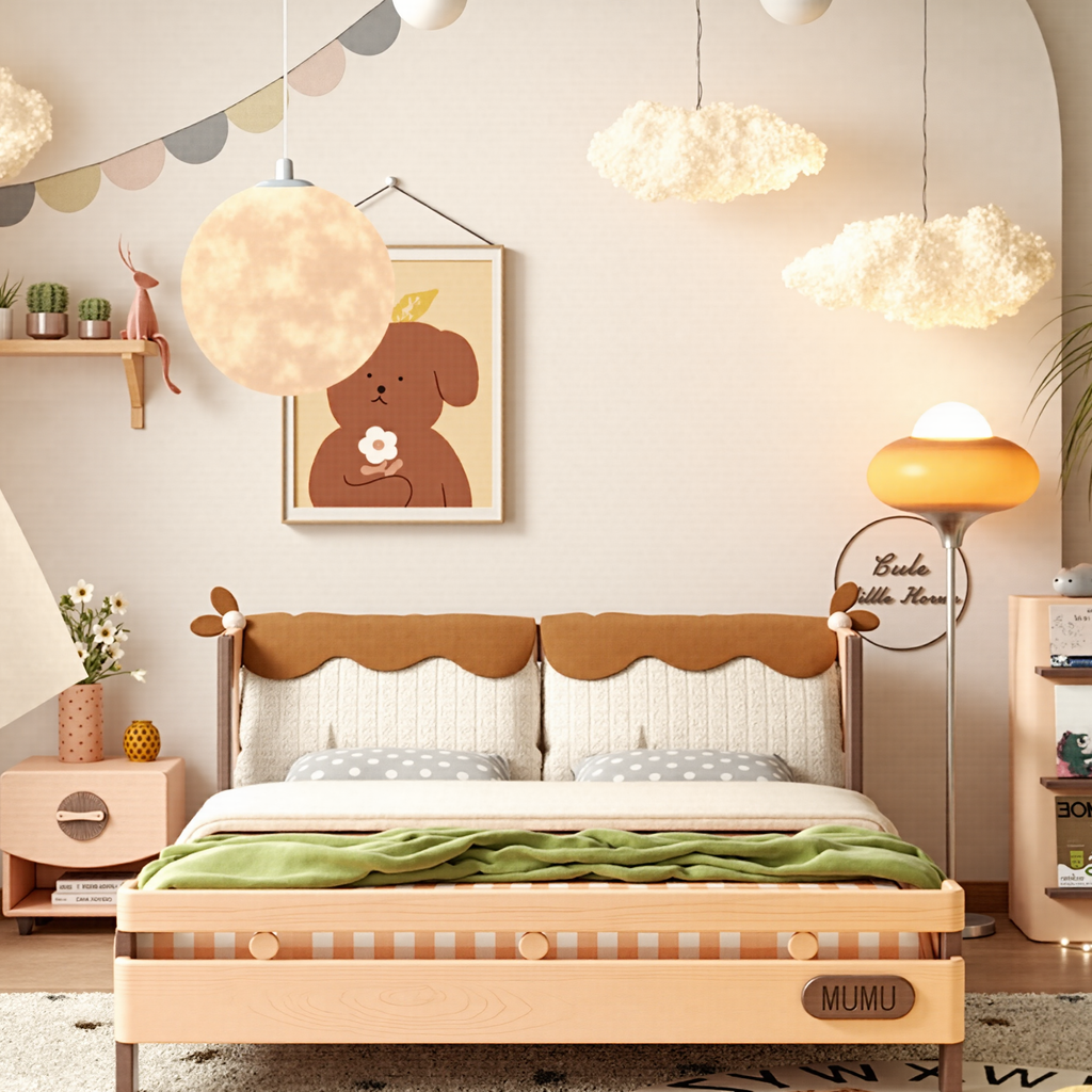 Creative 3D Printed Moon Pendant Light For Bedroom Eco-Friendly Lunar Globe Chandelier