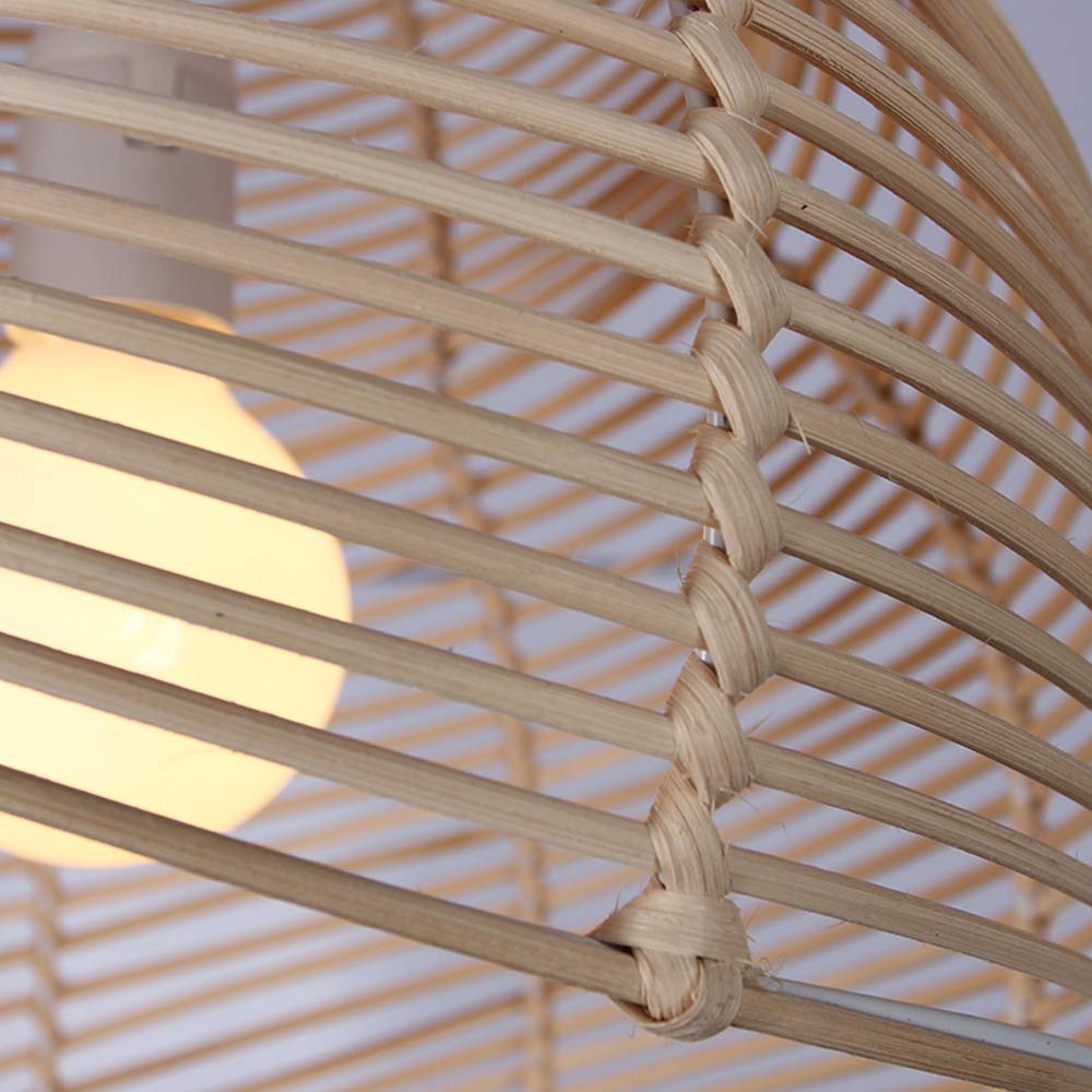 Conch Wicker Lamp Handmade Rattan Light Bamboo Lampshade