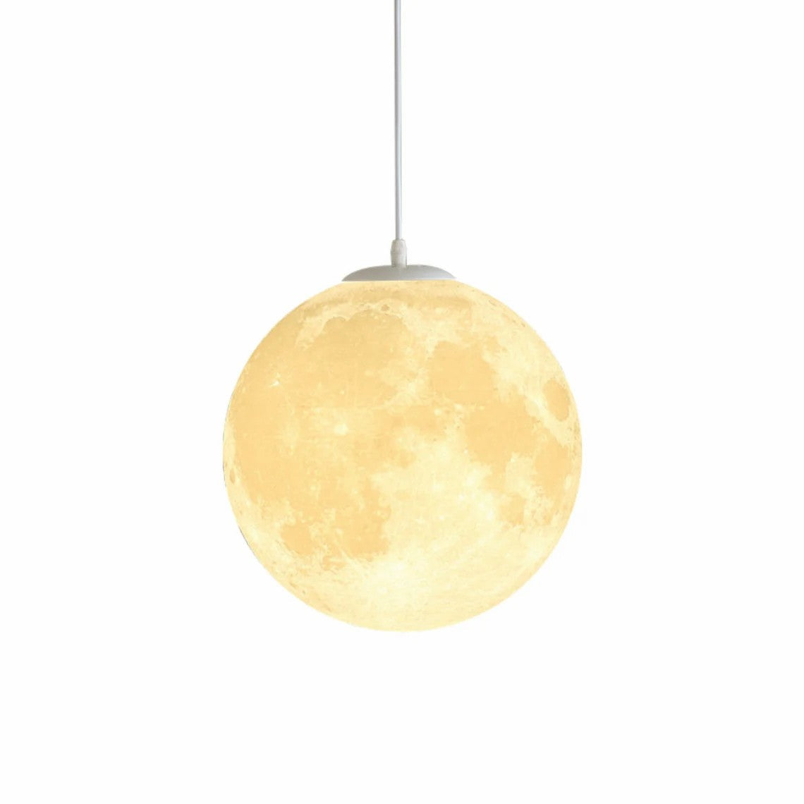 Creative 3D Printed Moon Pendant Light For Bedroom Eco-Friendly Lunar Globe Chandelier