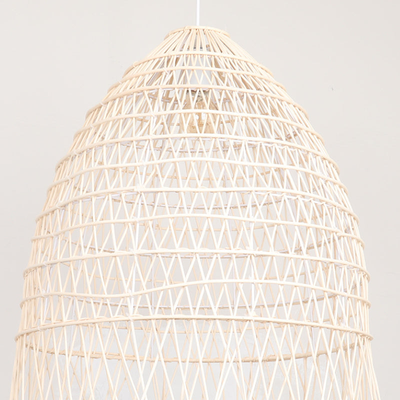 Handwoven Rattan Vertical Pendant Light