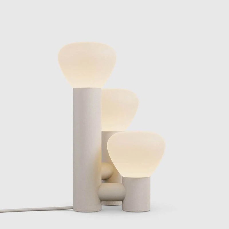 Minimalist Style 3-Light Red/Green/White Table Lamp